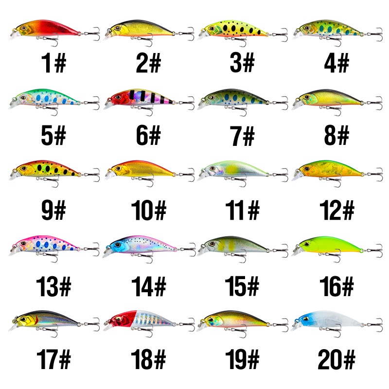 1pcs 4.5cm /5g 3D Mata Tenggelam Ikan Kecil Lure Laser Troli Memancing Lure Buzz Umpan Lure SwimBait 20warna Dengan 2kait Treble