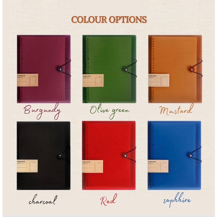 

VINTAGE BINDER A5 B5 BINDER ORGANIZER 20 RING 26 RING HIGH QUALITY