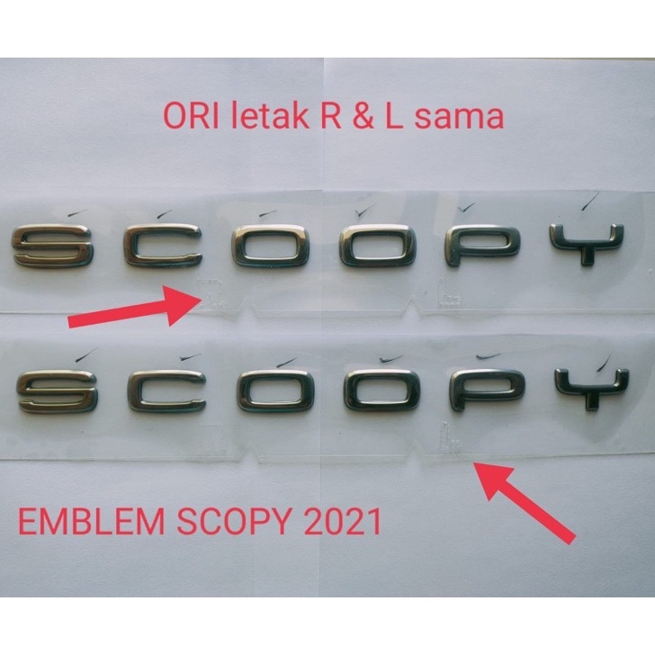 Emblem Scoopy 2021 Original Emblem Scoopy 2022 100% Original AHM