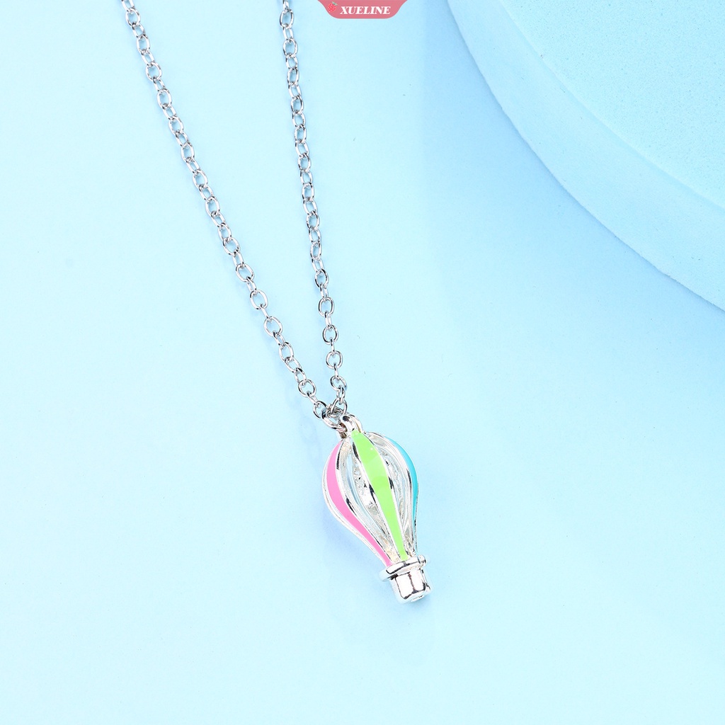 Warna-warni Kartun Balon Udara Panas Anak-Anak Kalung fashion Liontin Paduan Menetes Minyak Tiga Dimensi Kalung Perhiasan [ZXL]