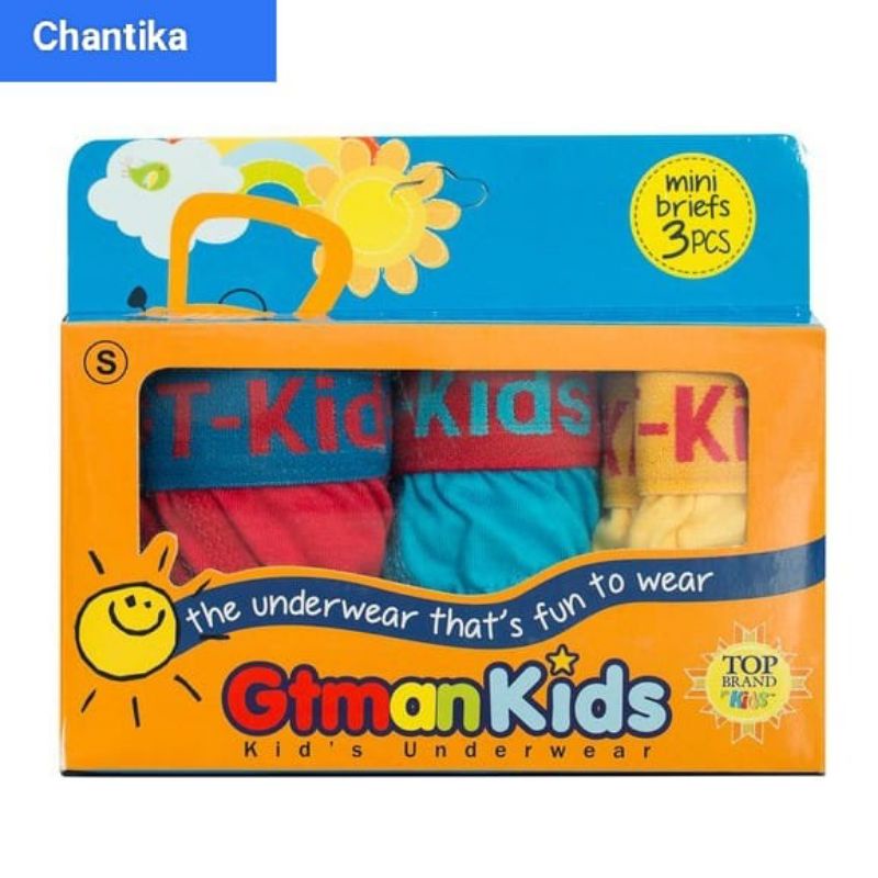 GT MAN-KIDS - Cd Anak Pria Katun GTKL Sekotak isi 3 Pcs Original