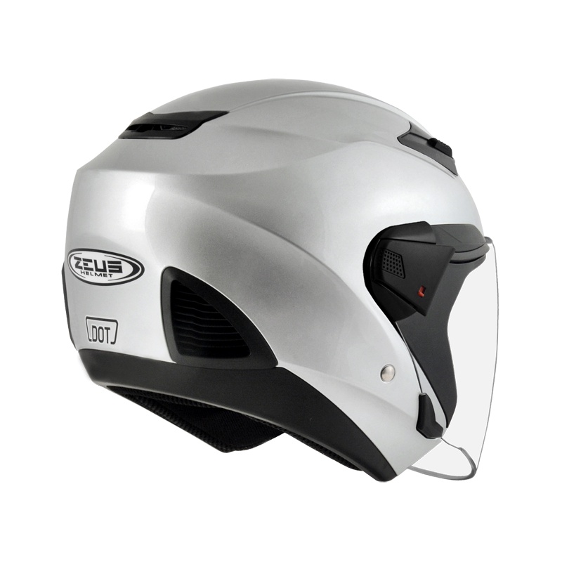 Helm Zeus ZS611 Solid Silver Glossy | Zeus ZS 611 Double Visor