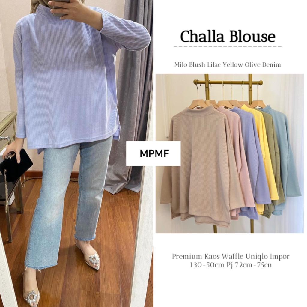KAOS KNIT UNIQLO IMPOR PREMIUM LD150CM JUMBO / CHALLA BLOUSE BY MPMF