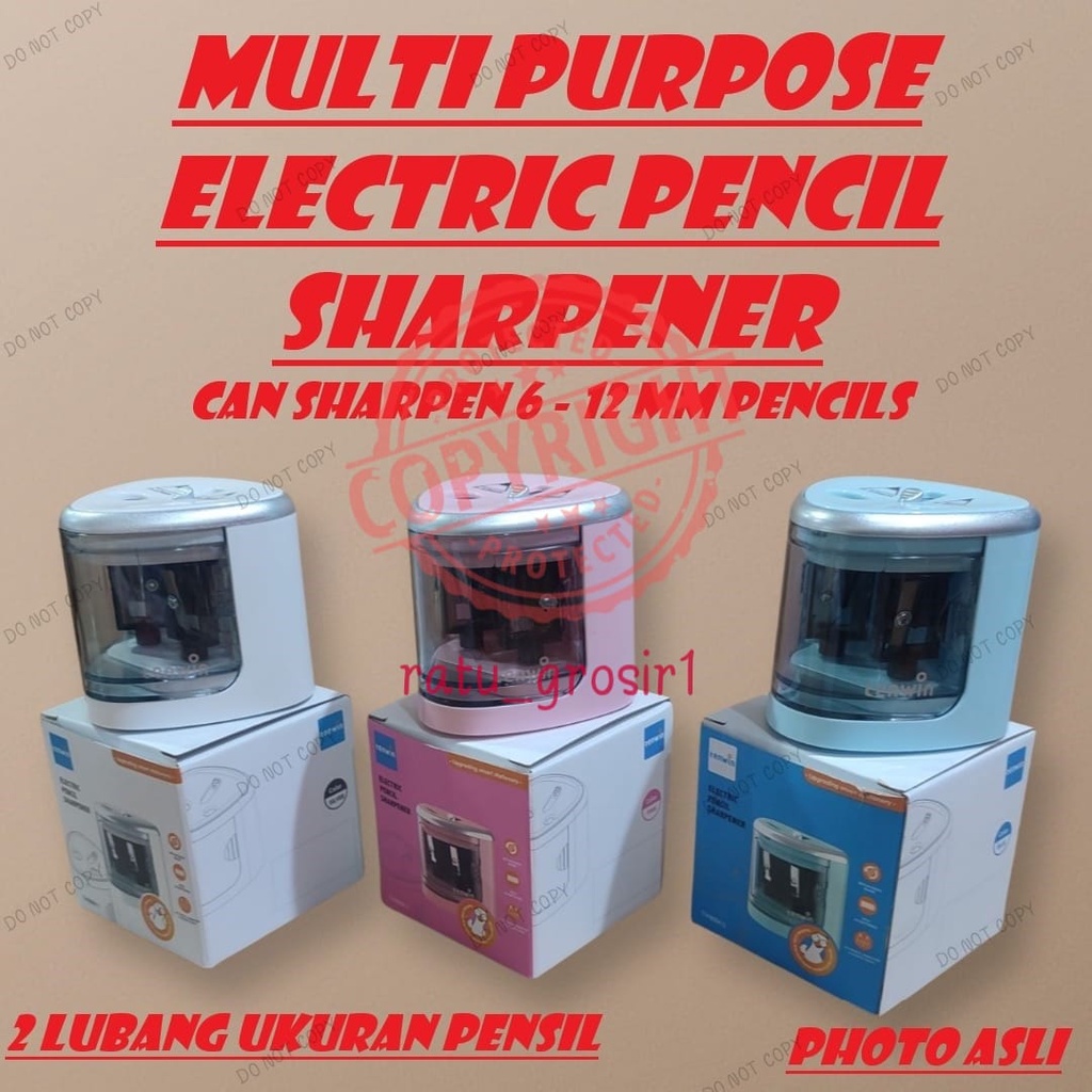 Serutan Electric Pencil Rautan Pensil Otomatis Elektrik Sharpener