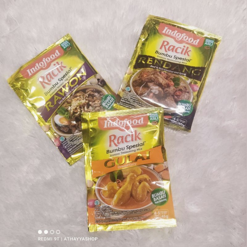 

Indofood Racik Spesial Bumbu Basah Rendang, Opor, Gulai, Soto, Rawon 45 / 50 g
