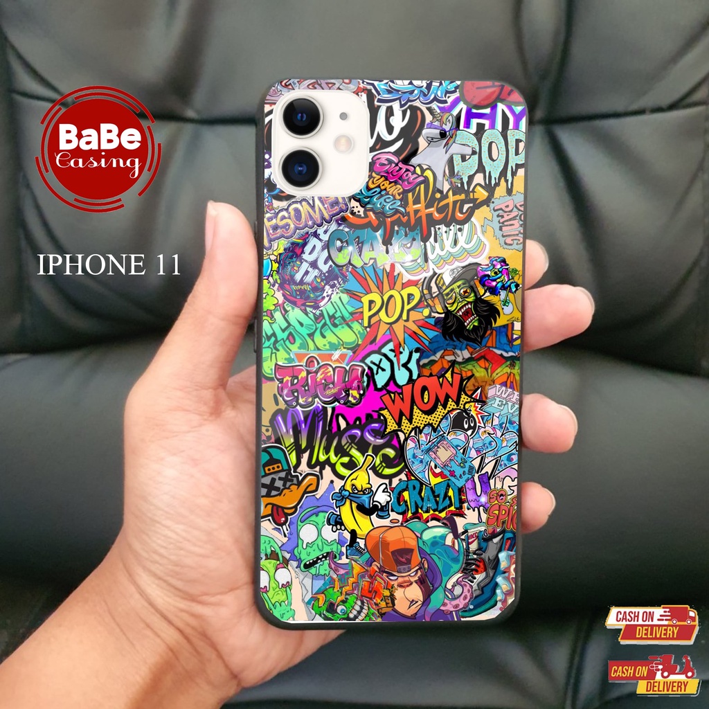 CASE  IPHONE 11 MOTIF [DOODLE] Fashion Case - Case Terbaru - Case Termurah - Case Terlaris - Case Pr