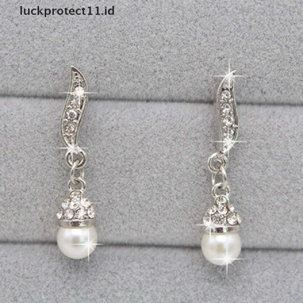/Fashion Hot// Fashion// Pernikahan Sayap Malaikat Mutiara Imitasi Kalung Anting Set Perhiasan Fashion Hadiah.