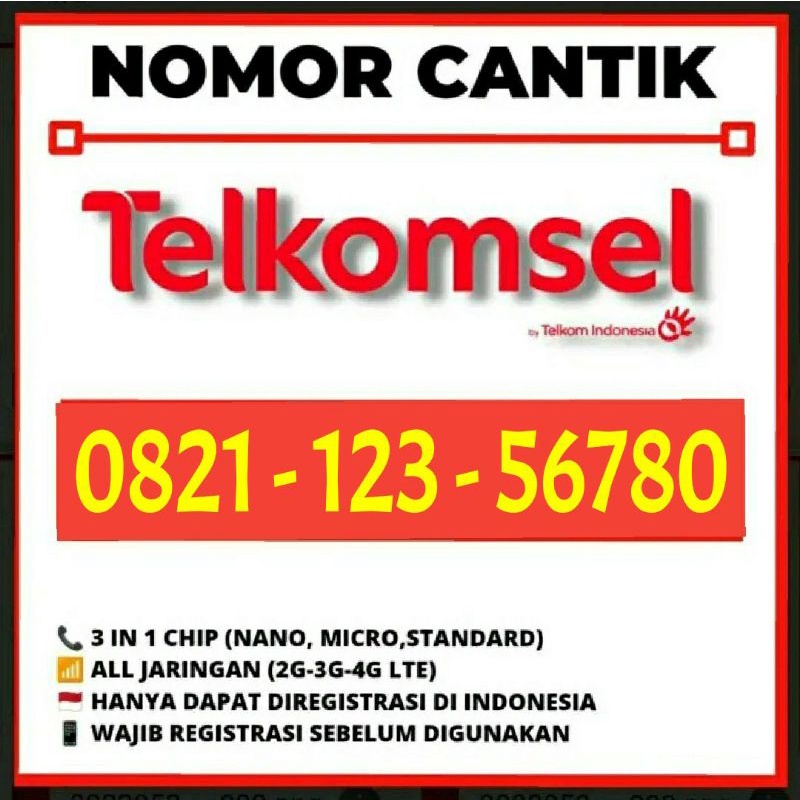 nomor cantik simpati seri naik