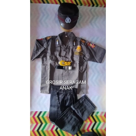 BAJU SERAGAM POLISI SHABARA ANAK LAKI DAN PEREMPUAN/SETELAN KOMPLIT/KOSTUM KARNAVAL