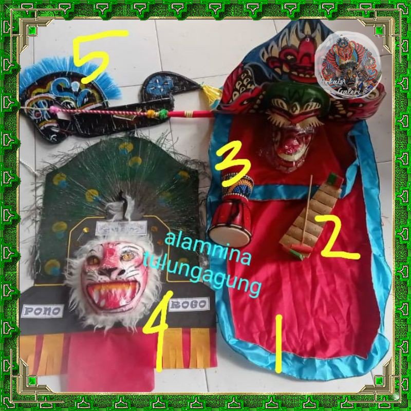 topeng reog barongan caplokan kuda lumping