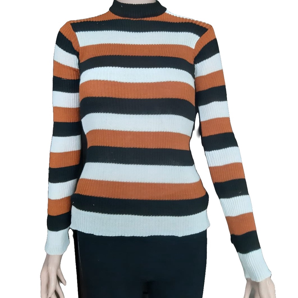 Bica Knit Inner Sweater wanita - press body-coral