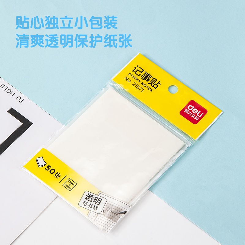 

TRANSPARENT STICKY NOTE KERTAS MEMO TEMPEL PLASTIK JIPLAK TRANSPARAN