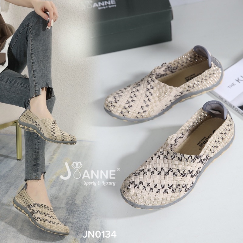 [ORIGINAL] JOANNE Rajut Knit Flats Shoes Sepatu Wanita #JN0134