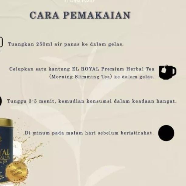 

JU7✺ El royal Premium Tea /Teh Pelangsing siang & malam (1 paket) - El Royal TREN MASA KINI