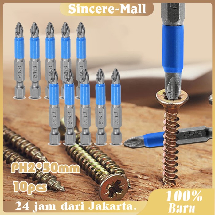 Mataobeng 10 Pcs Mata Bor Obeng Magnet Mata Obeng Magnet Ph2 Mata Obeng Set