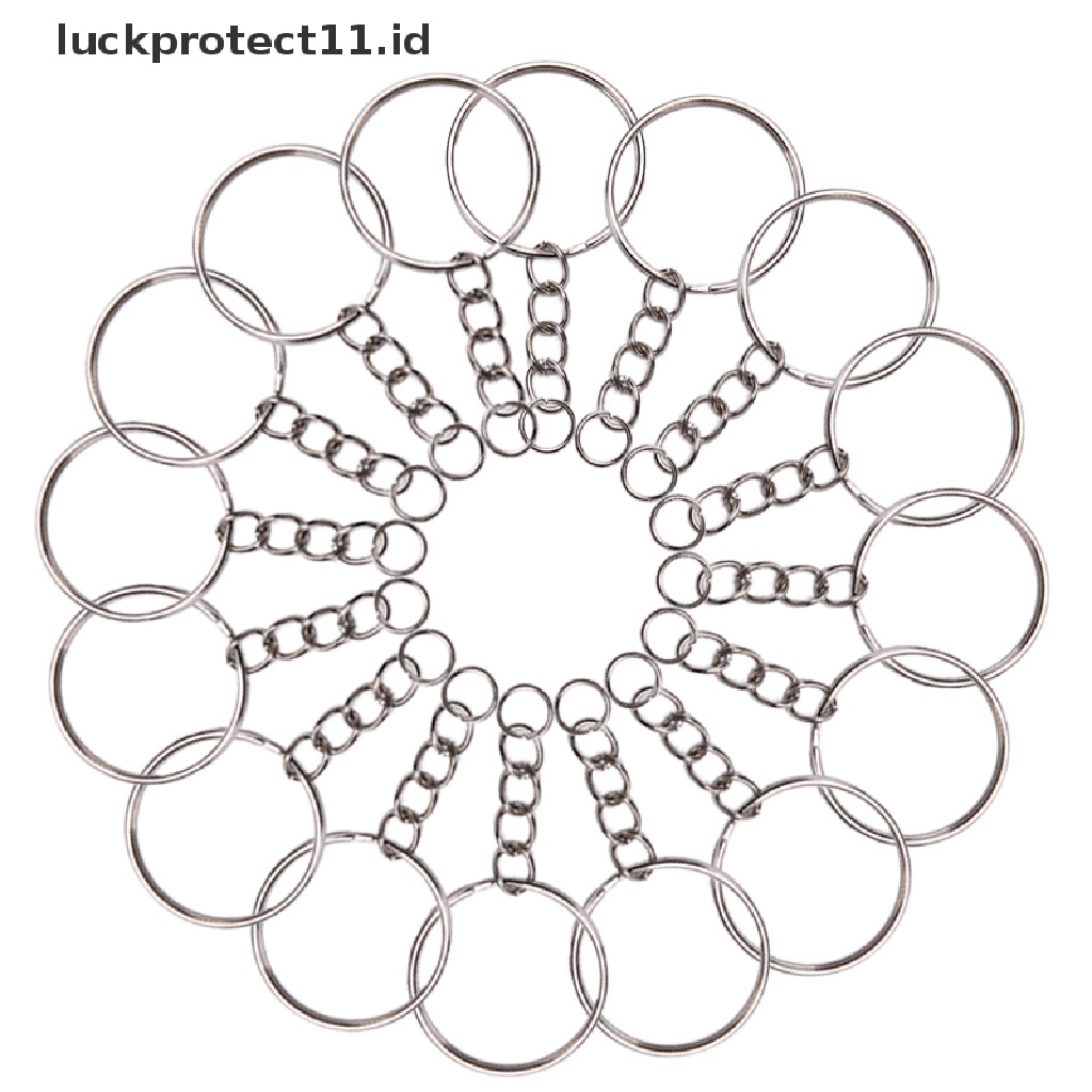 /Fashion Hot// Fashion// 100 Pcs Keyring Gantungan Kunci Split Jump Rings Bulk Ring DIY Perhiasan Key Chain Craft.