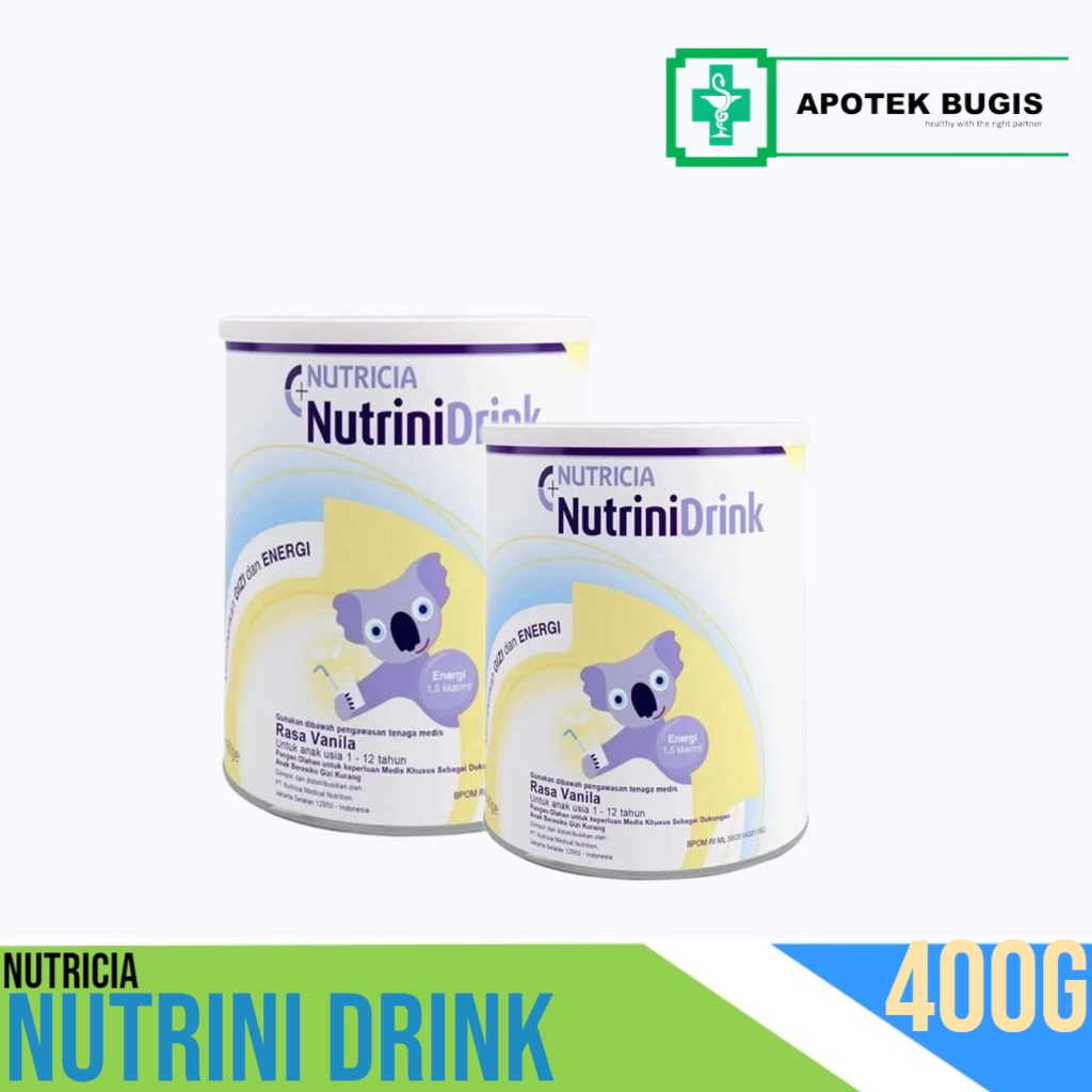 NUTRICIA Nutrini Drink Powder Vanilla 400g usia 1-12 Berkebutuhan Khusus Untuk Pemenuhan Energi