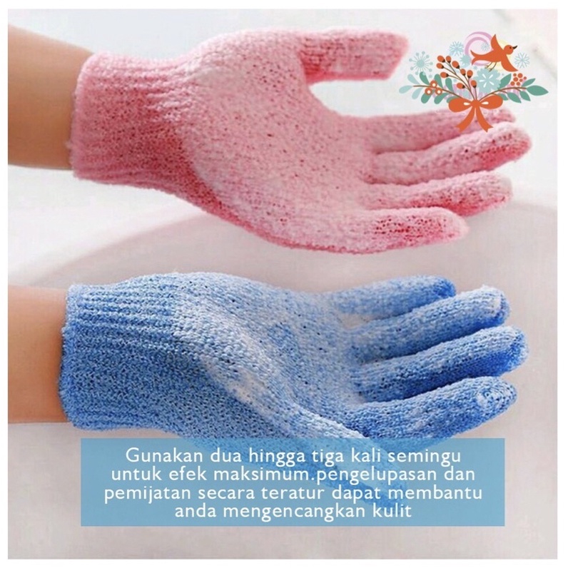 OliveShop ❤️ Sarung Tangan Mandi Bath Body Glove Scrub Pembersih Daki Scrubber Exfoliate