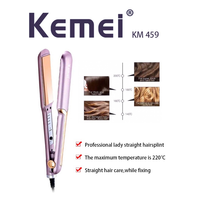 Kemei KM-459 Hair Straightener Catok Rambut