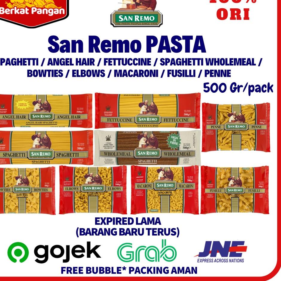 

《packingaman》 San Remo Pasta SpaghettI Fettucine Bowties Fusilli Elbow Macaroni 500g