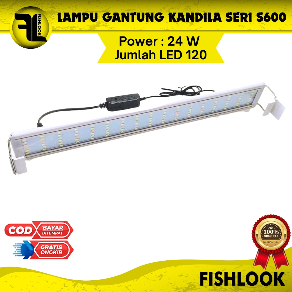 LAMPU KANDILA LED S600 S-600 24W AQUARIUM AQUASCAPE GANTUNG DEKORASI