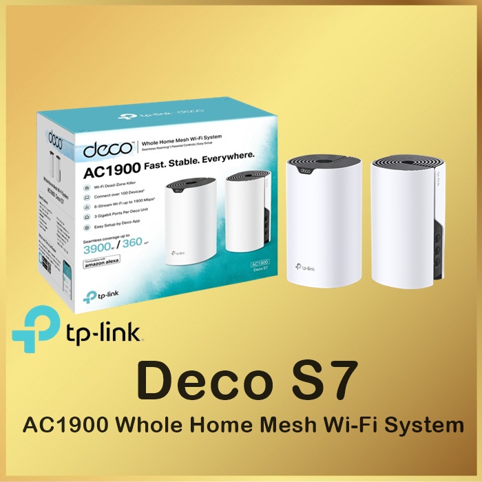 TP-Link Deco S7 AC1900 Dual Band Home Mesh Wireless Router ( 2 Pack )