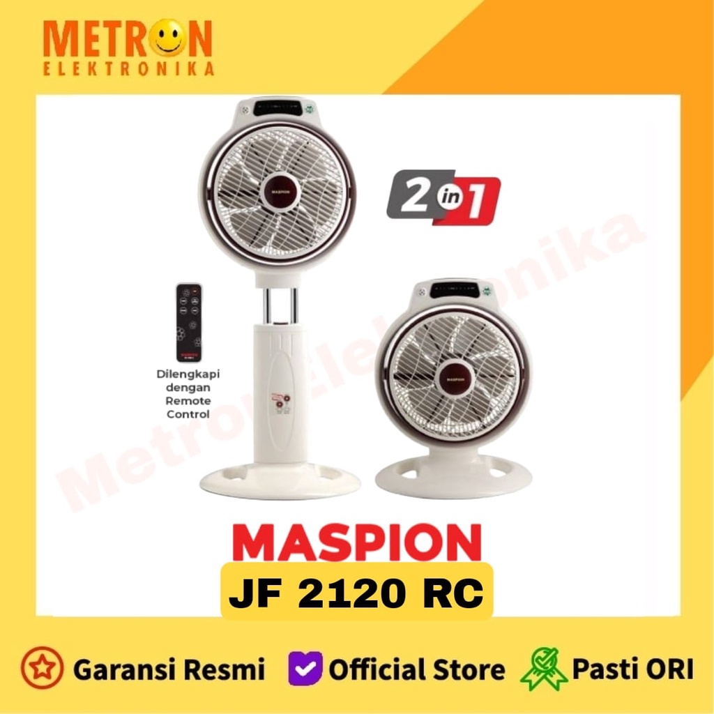 MASPION JF 2120 RC / REMOTE BOX FAN 12 / KIPAS ANGIN KOTAK / JF2120RC