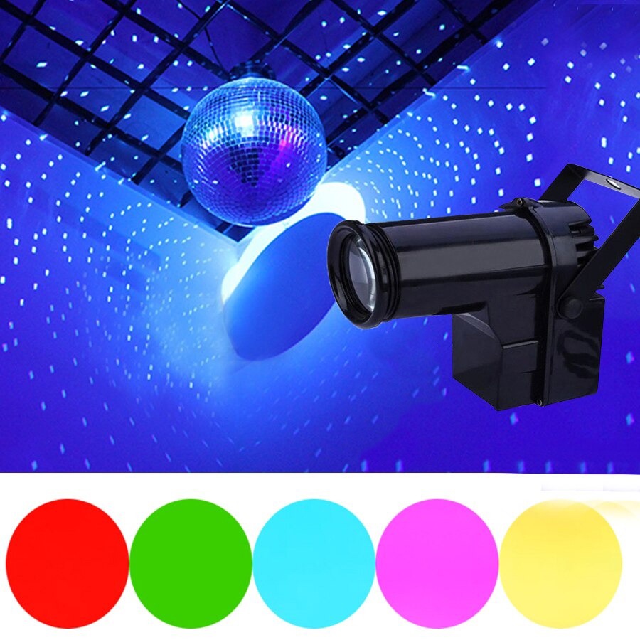 PINSPOT Lampu Sorot Panggung RGB LED Beam Pinspot Spotlight DJ Disco Party 10W - 9WRGB
