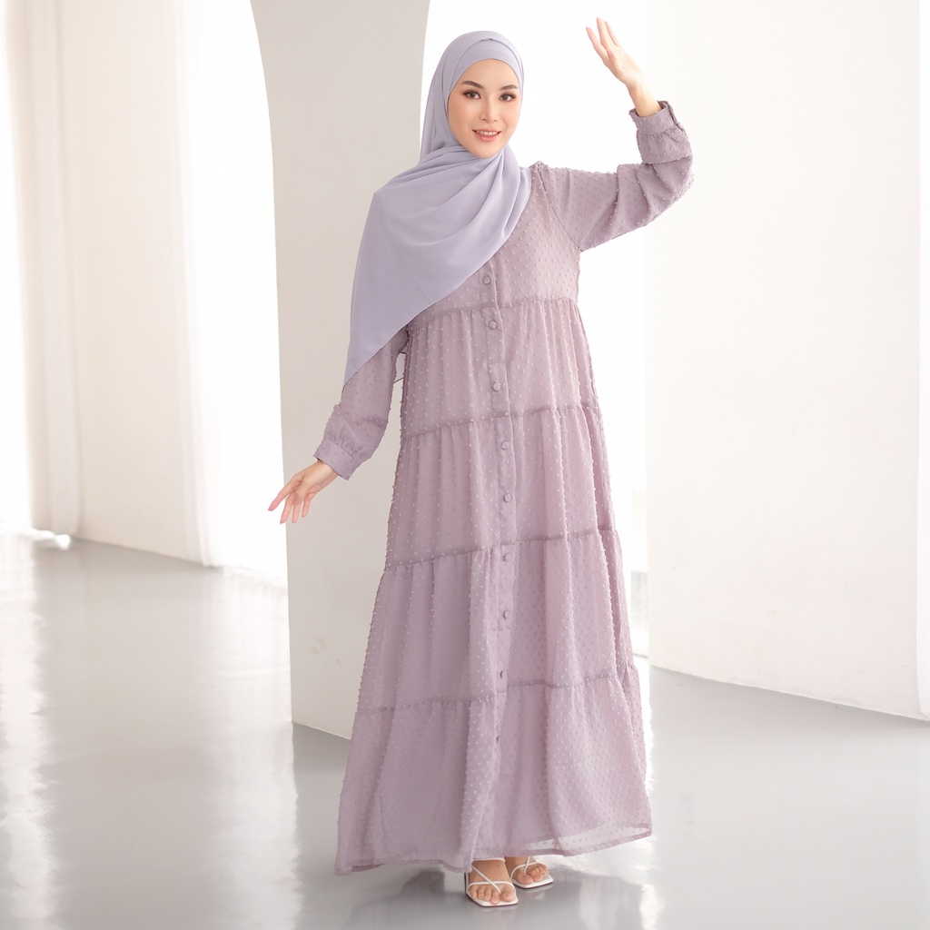 RUBY DRESS GREY Dress Mewah Premium Gamis Pesta Kondangan Dress Pesta