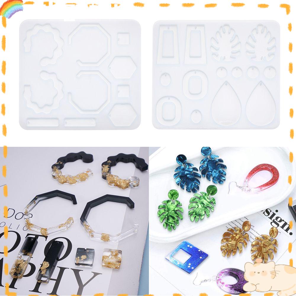 Solighter Earrings Resin Mold Handmade Cetakan Silikon Kristal Epoxy UV Buatan Tangan