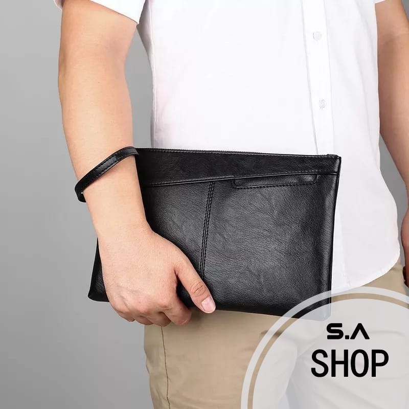 Dompet Clutch kulit Pria  Bisa Wanita Cowok premium wallet laki laki Kekinian Terbaru