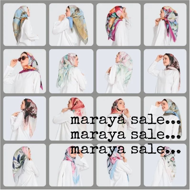 SALE MARAYA SCARF - JILBAB SEGI EMPAT MOTIF