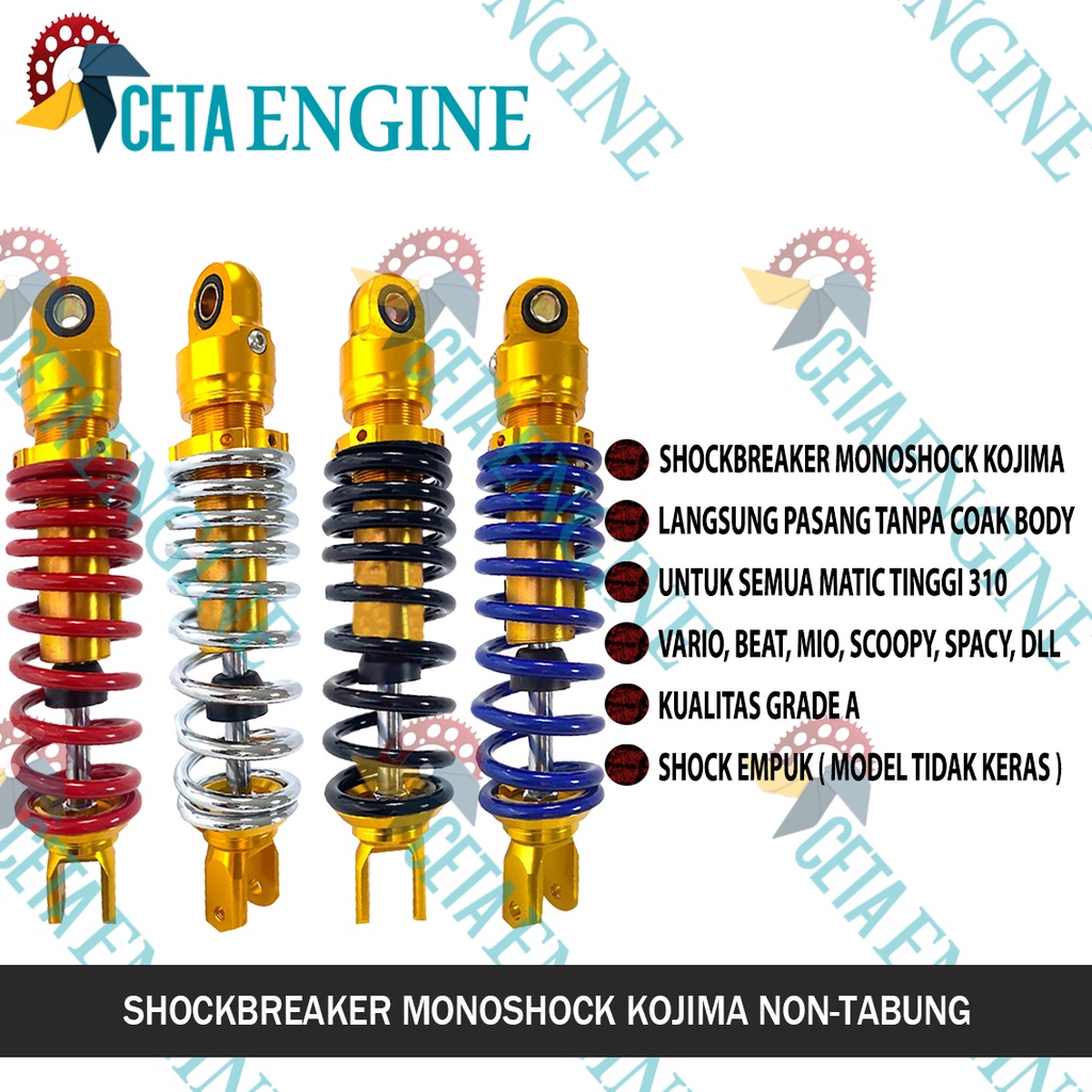 [ BISA COD ] SHOCKBREAKER KOJIMA ORIGINAL MODEL YSS 310MM 310 MM GENIO SPIN NEX XRIDE VARIO 110 OLD 