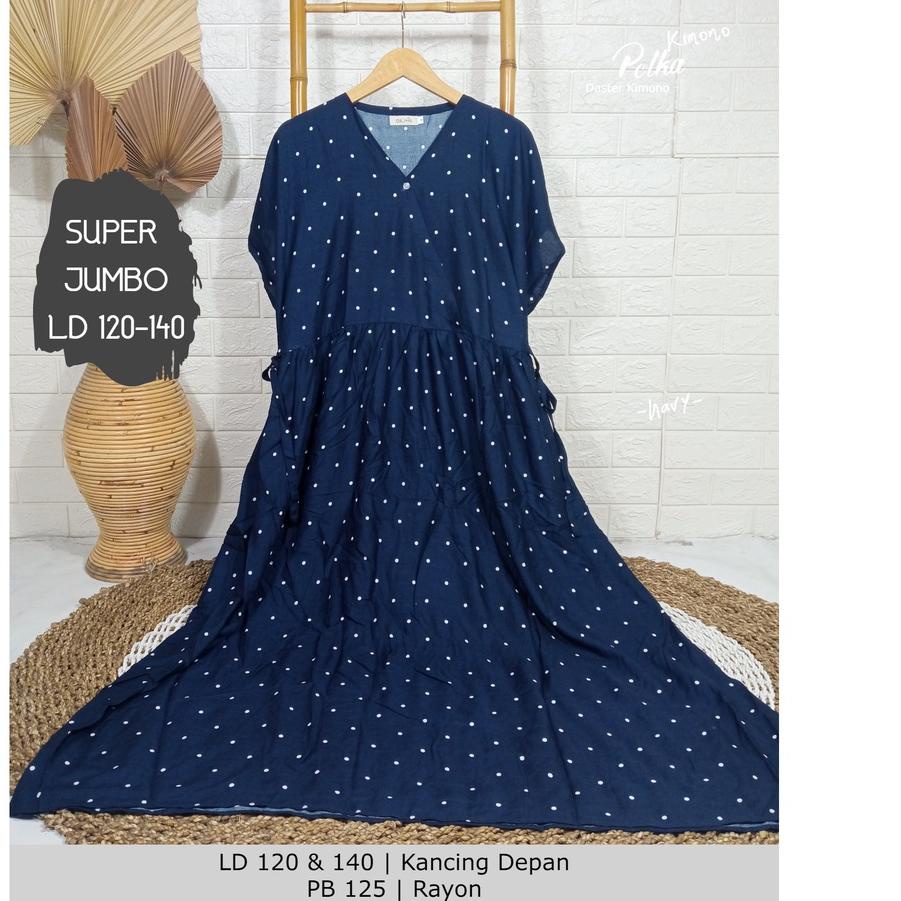 ⚡GROSIR⚡ Daster Kimono JUMBO LD140 & LD120 Bahan Rayon Premium / Daster Busui / Daster Bumil