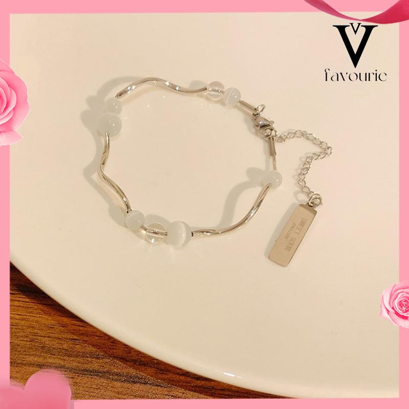 CODGelang Tangan Manik-Manik Opal Aksen Rumbai Panjang Untuk Wanita Fashion Korea-FA