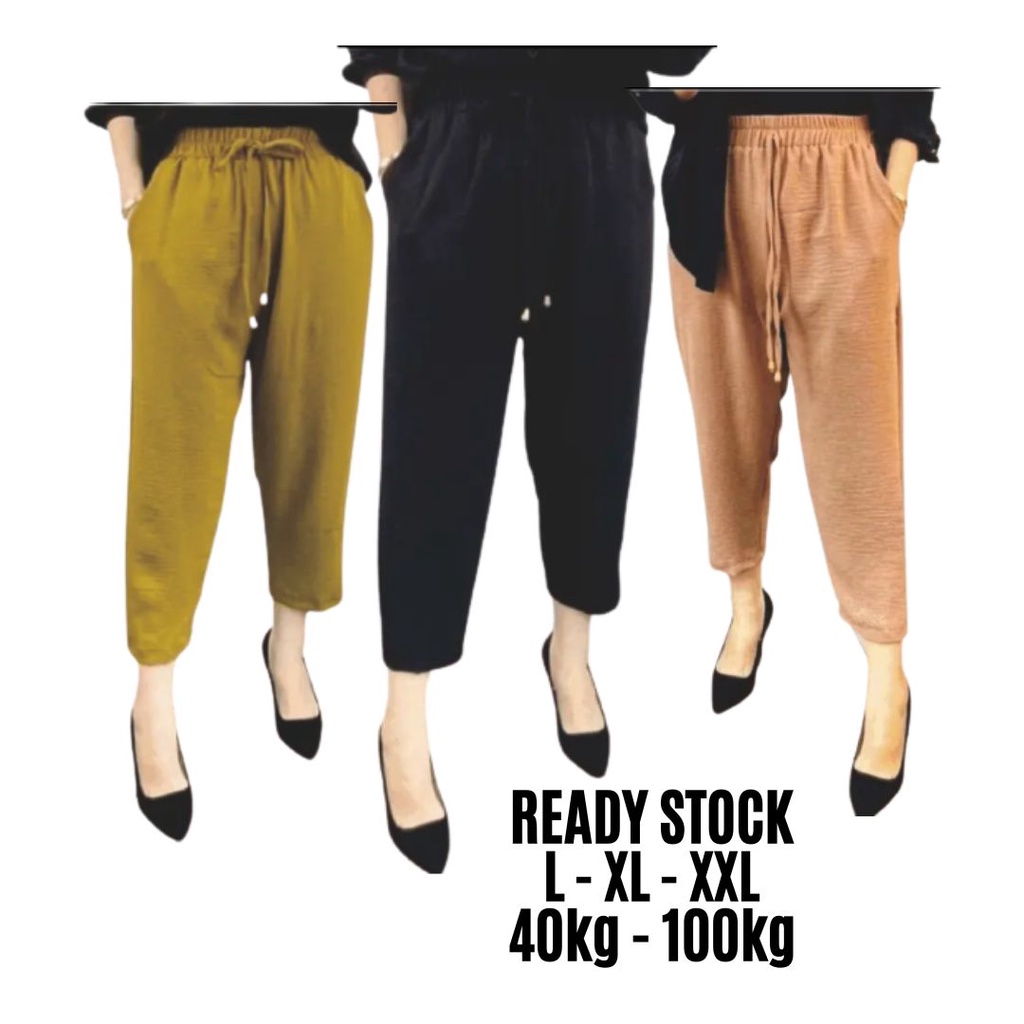 1KG MUAT 4PCS | JORALI CELANA BAGGY 7/9 AIRFLOW CRINKLE FASHION TREND WANITA