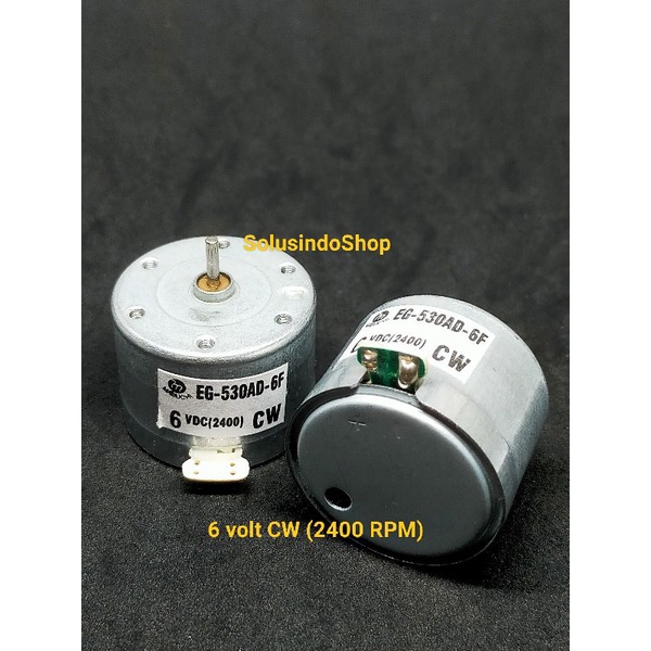 Motor DC 6V (2400 RPM) CW / Dinamo tape 6v cw 2pin