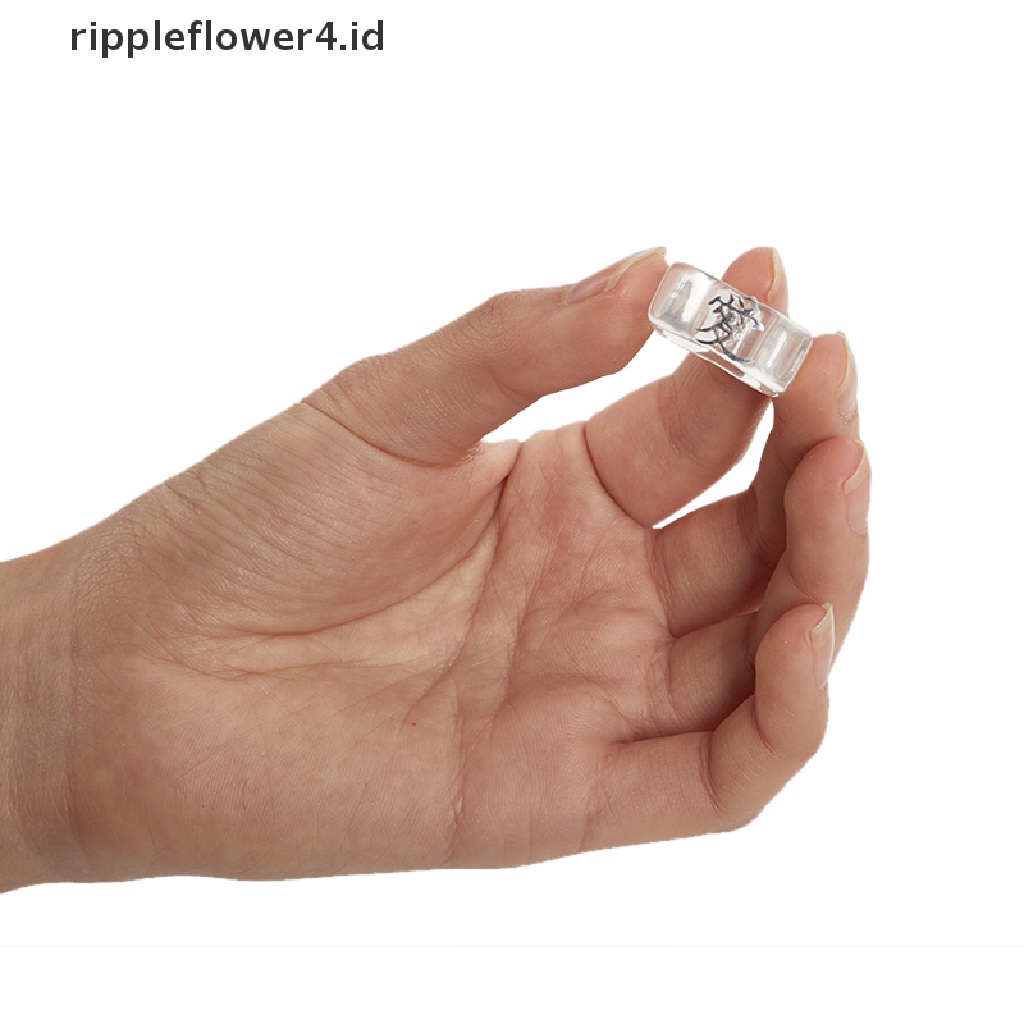 {rippleflower4.id} Korea Love Resin Cincin Transparan Wanita Vintage Hadiah Persahabatan Pesta Punk Ring~