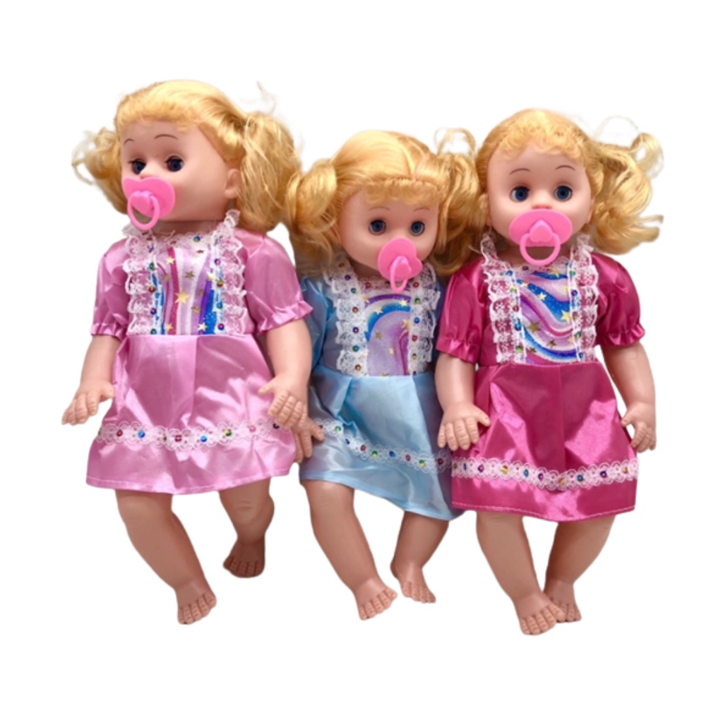 Mainan Anak Perempuan Boneka Bayi Cute Baby Doll Mainan Boneka Bisa Nangis Dengan Dot dan Botol Susu