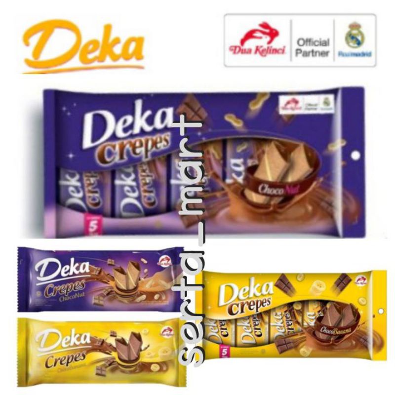 

Deka Crepes Choconut / Choco Banana 90gr - Deka Wafer Choco Nut 5's x 14gr