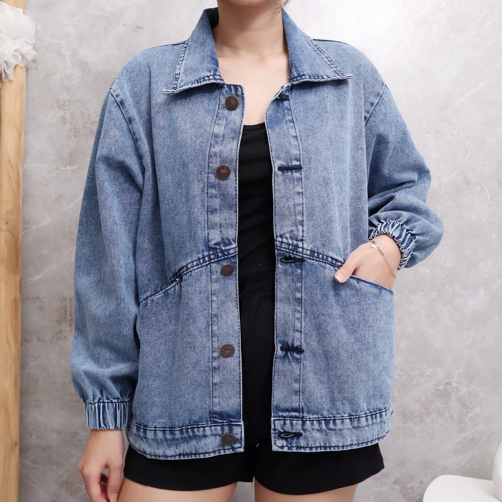 Jaket Jeans Jins Wanita Levis Kekinian Cewek Terbaru 2022  Nh798 [Ashanty Snow Ro]Jaket Wanit Oversi