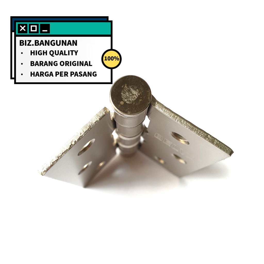 ENGSEL BESI BELVA 4&quot; INCH PUTIH - JENDELA / PINTU
