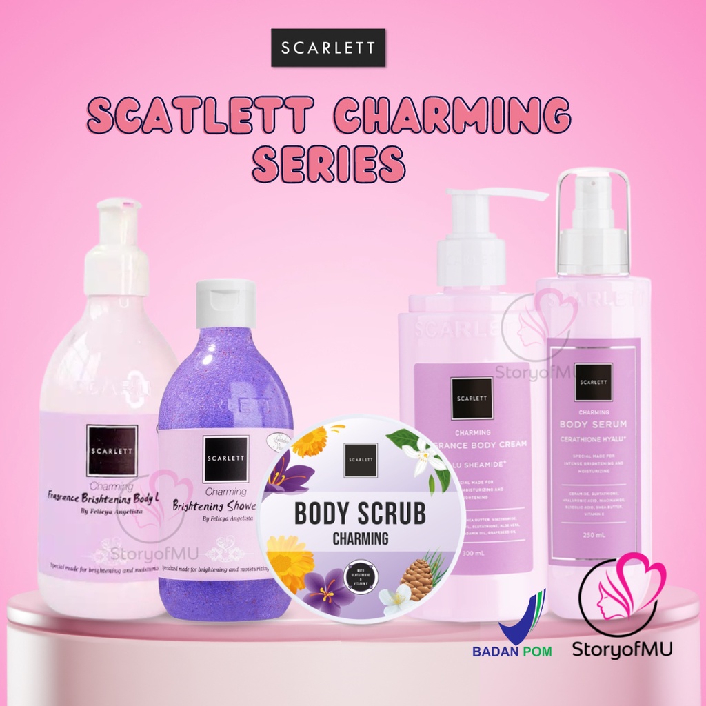 Jual SCARLETT Charming Series Brightening Body Lotion Shower