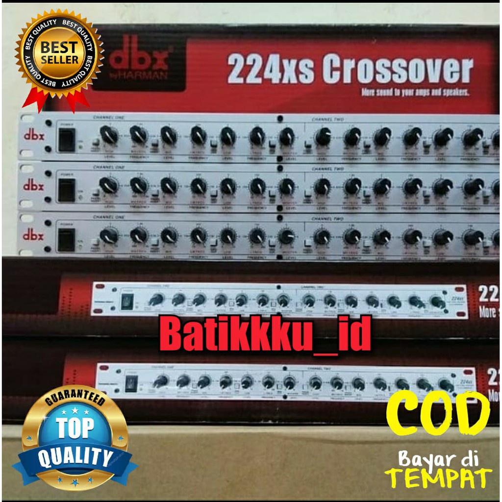 CROSSOVER DBX 224XS PLUS SUBWOOFER OUTPUT 4 WAY STEREO CROSSOVER DBX 224 XS