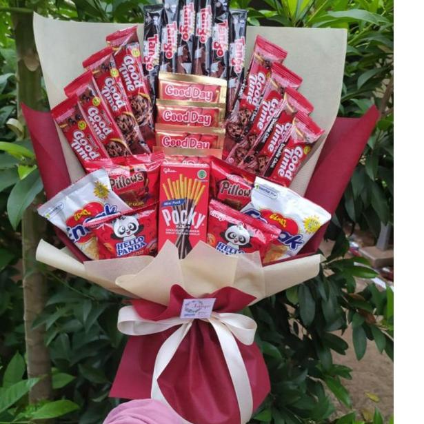 

(S) Buket snack dan kopi/paket/bingkisan Snack Ulang Tahun/Ultah/ Wisuda/Kado/Hadiah