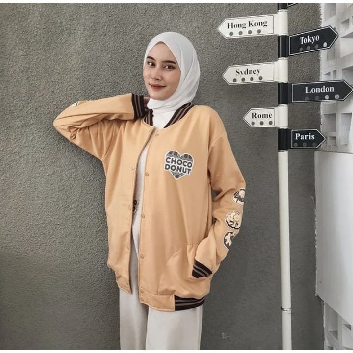 Sweater Wanita Grosir Berkualitas - Choco donut baseball