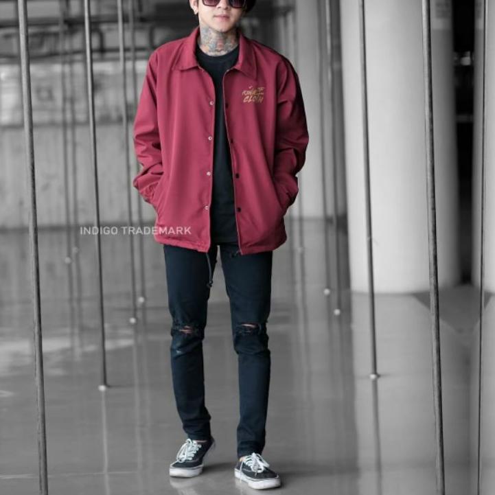 Langsung Kirim JAKET WINDBREAKER INDIGO KING OF CLOTH - COACH PARASIT JAPAN SIMPLE PRIA WANITA CASUA