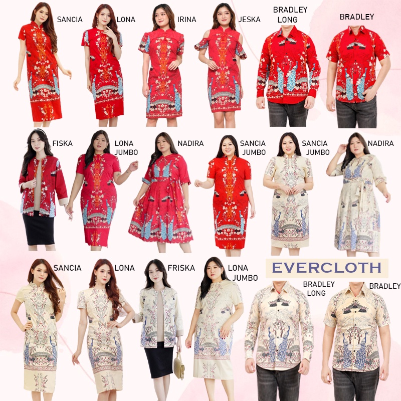 Evercloth Jeska Dress Batik Wanita Dress Wanita Batik Couple Seragam