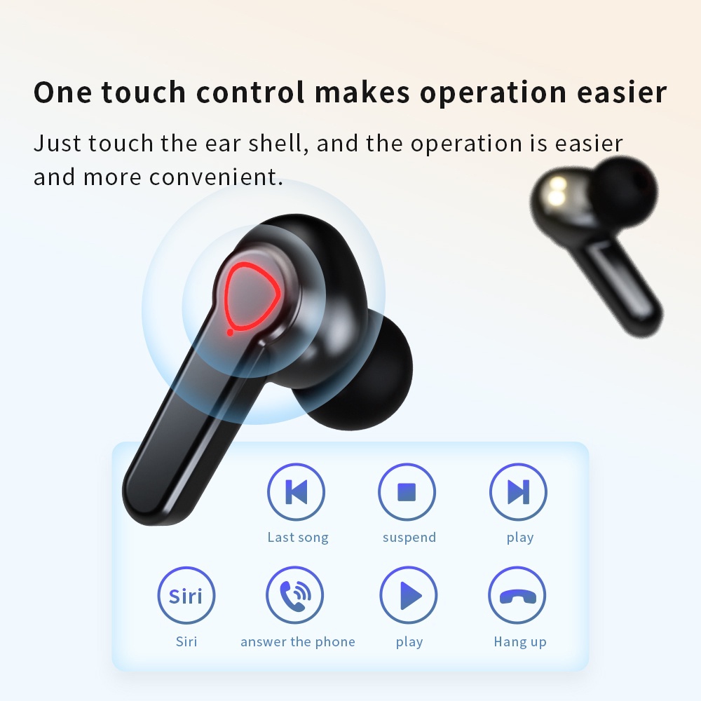 Matei Headset Bluetooth M19 TWS Wireless Earphones Bluetooth 5.1  In Ear HIFI Mini Waterproof Sports Music Earbuds With Charging Box