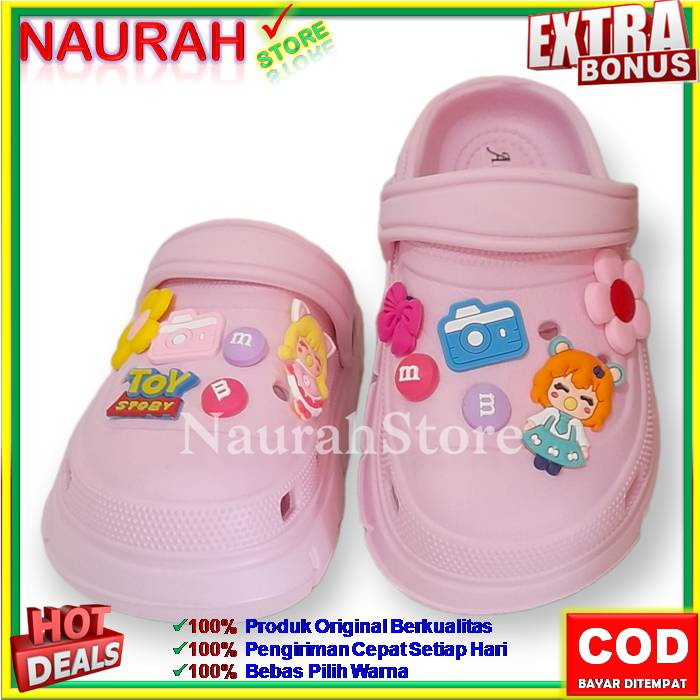 SANDAL ANAK ALINA E2022 A6 SENDAL FUJI VIRAL BAIM 100% ORIGINAL KUALITAS IMPORT SANDAL KODOK SANDAL CROS SANDAL BUAYA JELLY EVA RUBBER ANTI SLIP NYAMAN EMPUK LUCU